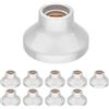 ledscom.de 10x plafoniere/portalampade ELEKTRA, porcellana, bianco lucido, 1x E27 max. 300 W