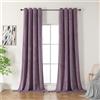 CUCRAF Tenda oscurante in velluto con occhielli, super morbida, in tinta unita, isolata termicamente, per camera da letto e soggiorno, altezza 260xlarghezza 140 cm, colore viola chiaro