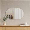 EMKE Specchio da Bagno Ovale 40 x 70 cm, Senza Cornice