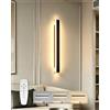 niuniaj Applique da parete a LED Interno Moderni con Telecomando,120CM Luci | Dimmerabile 10%-100%,3000K-4500K-6000K,Lampada da Parete Lungo Mordern per Camera da Letto, Soggiorno,Scala,120CM/35W/Nero