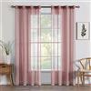 MIULEE Tende Trasparenti in Voile Con Occhielli Finestre per Camera da Letto e per Salotto Eleganti Soggiorno 2 Pannelli 140x280cm Rosa Sporco