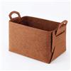 JINSHENBAOZI Cesto portaoggetti pieghevole in feltro, 40x30x24 cm (28,8 l) - Grande cesto portaoggetti con manici, per vestiti, giocattoli, picnic, legna da ardere, salvaspazio e versatile, marrone