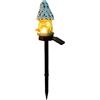 Generic a forma di fungo, decorazione da giardino, 40 x 7,6 cm, luce da sentiero ad energia solare, lampada decorativa da giardino per esterni, statuetta di funghi in resina, per proprietari di