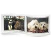 Ten Varotto & Co. Portafoto Doppio in Vetro Trasparente Lucido 18x13x2h cm cod.EL1390