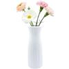 CiciIng Vaso in ceramica bianco, alto 21 cm, superficie liscia, design con venature del legno, decorazione moderna per fiori freschi e secchi