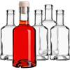 KADAX bottiglie in vetro 250ml con tappo in sughero - piccole bottiglie vuote da riempire per liquore, grappa e bomboniere, ideali per fatte in casa