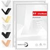 HIMEETIME® 2x Cornice A4 21x30 cm | Metallo argento e alluminio | Per documenti 21x29,7 cm, grande collage, quadri e foto | Cornice A4