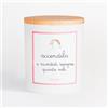 ACCENDILA CANDLE Quanto Vali - Candela Profumata, Vaniglia Intensa, Cera Naturale, Made in Italy, Bicchiere in Vetro Satinato, Tappo in Legno di Faggio, 200 grammi