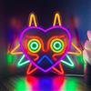 GGK Majora's Mask - Targa LED LoZ al neon per stanza, decorazione da parete, regalo per gamer, maschera di Zelda, decorazione per sala giochi, luce al neon a LED per fan di Zelda (maschera Majora)