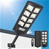 PEAKRO 600W Lampione Solare Led Esterno, 6500K IP65 Impermeabile Faretto Stradale con Sensore di Movimento, Lampioni da Giardino Esterno Solari Lampada Stradale Solare per Garage Strada