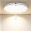 Gaethra® Plafoniera LED Soffitto con Sensore di Movimento, 8000mAh Batteria Lampadario, Ricaricabile,Rotondo,Ideale per Scale, Corridoi, Garage, 3000K, 4000K, 6500K