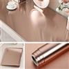 Livelynine Pellicola Adesiva per Mobili Rosa e Oro Effetto Acciaio Inox Carta Adesiva per Frigorifero Lavastoviglie Impermeabile Paraschizzi Cucina Adesivo Muro Rivestimento Adesivo per Mobili 40CMx2M