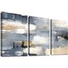HALFLEMART 3 Pcs Grigio Bianco Beige Stampa su tela con Cornice Astratta Pittura Quadri su tela Quadri Moderni Poster da Parete Soggiorno Camera da letto Casa Ufficio Decorazioni Murale 30x40cm x 3pcs