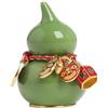 ZCLYHT Mini decorazione di zucca in ceramica colorata, Hulu Home Decor per buona fortuna, ricchezza felicità e benedizione della casa, regalo artigianale sufficiente in ceramica piccola zucca coperchio