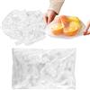 PanBeiQi Coperchi termoretraibili per alimenti, riutilizzabili, in plastica elasticizzata, per conservare la freschezza, per frutta, verdura, carne (bianco, 400)