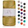 Makromecity Filato per Macramè 2mm x 115m, Poliestere Premium, Filo di Polipropilene per Artigianato, Decorazioni per la Casa, Tovagliette, Borsa a Tracolla, Runner, Cordino per Ciuccio, 20 Colori