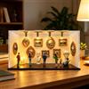 HBSFBH DIY Mini Museum Silhouette Box, Shadow Box Frame Kit with 9 Gold Mini Frames & 6 Personaggi & 2 Sculture, Mini Cornice Museo Personalizzata con luce a LED per anniversario, matrimonio, decorazione
