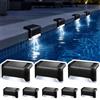 jindaaudio Luci Led Solari Scalini per Esterno 8Pack Segnapassi Led Solari Bianca Fredda Luci Solari Esterno Giardino