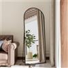 LSFYYDS Specchio a Figura Intera 165x60 cm, Grande Specchio da Parete o da Terra con Cornice in Alluminio, Perfetto per Camera da Letto, Soggiorno, Bagno o Camerino (nero, Arco 165×60cm)
