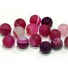 Perline in agata nastrata naturale, diametro 4 mm, 6 mm o 8 mm, finitura lucida o opaca, perline (8 mm, confezione da 15 pezzi, rosa fucsia opaco)