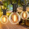 FARNY-Catena Luminosa Esterno, 7.6M/25FT Catena Luminosa G40 LED con 12+1 IP45 Lmpermeabili Plastica Lampadine, 2700K Catena Luminosa Giardino, Matrimonio/Casa/Caffè/Gazebo