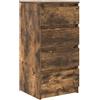 vidaXL Credenza Rovere Fumo 37,5x35x76 cm in Legno Multistrato, armadietto, credenza, Armadio da corridoio, Buffet, Armadio da Cucina