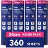 BomDa Rullo Adesivo XXL da 24cm Extra Appiccicoso - Con 360 Fogli per Abbigliamento, Divano, Letto e Tappeto (4 Ricariche(24CM))