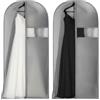 Kimmama Sacche per abiti lunghe 165 cm, Coperture per abiti per proteggere e trasportare i vestiti, Coperture protettive per abiti da sposa, abiti da matrimonio e abiti lunghi, 165x60 cm, 2 pezzi