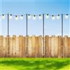 Owneed 4 aste per luci da appendere, per esterni, da appendere in esterni, da 3 m, resistenti alla corrosione e alle intemperie, per giardini, balconi, matrimoni, cortili