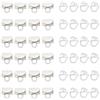 Ikea 702.607.68 Pinze e ganci per tende, in plastica, bianchi, 2 x set da 24