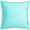 Morbidissimi - Set 2 Fodere Copricuscino Arredo Danae in Velluto 50x50 cm Acquamarina, Cuscini Decorativi con Cerniera Nascosta, Tinta Unita per Divano Letto Poltrona, Senza Imbottitura AC212