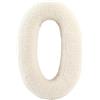 TexLom Cuscino a Forma di Lettera Alfabeto - Iniziale in Morbido Peluche dalla A alla Z - Cuscino Arredo Decorativo per Camera, Letto e Divano - Colore Panna, Effetto Velluto Soft Touch (O)