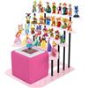 JYiuog Supporto in metallo per Toniebox, stand da scrivania per 20-35 figure Tonies, espositore in metallo per Toniebox, decorazioni per cameretta e regali per bambini (rosa)