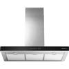 Glem Gas Cappa Cucina Filtrante a Parete Larghezza 90 cm Classe A con Clean Air colore Inox/Nero - GHB990IXA