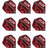 RED DRAGON Hardcore Jonny Clayton Rosso e Nero Tribal Freccette - 3 set per confezione (totale 9 voli freccette)