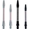 WINMAU Aste per freccette in alluminio nero, rosa e argento (steli) in corto e medio, 4 set per confezione