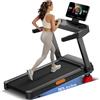 LONTEK Tapis Roulant Salvaspazio con 16% Pendenza, 14KM/H Tapis Roulant Elettrico Pieghevole con Cardiofrequenzimetro, 3.5HPTapirulan da Casa con Display LED, Carico massimo di 180 kg, per Ufficio