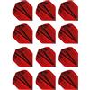 RED DRAGON Hardcore Radical Rosso Volo Dart Standard di Spessore Extra - 4 Set per Confezione (12 Voli Dart in Totale)
