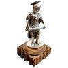 Eurofusioni Centurione Romano Statuetta - Soldatino da Collezione - Statua in Miniatura: Modellino Soldato legionario Placcato Argento con Base in Resina Dipinta - h 5,2 cm