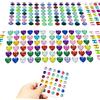 REBECASKYENS 324 pezzi(9 Fogli)Adesivi Strass Cuore Gemme Acriliche Autoadesive,Strass Autoadesivi Colorati,Cristallo Strass Adesivo,Strass Autoadesivi Gemme,Glitter Autoadesivo Diamante
