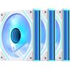 TZMRIT Prism 4Ultra/Prism 4RSUltra RGB PC Fan 120MM 1/3Piece [Infinity Mirror] [1850±10% RPM] 5V3PIN ARGB and 12V4PIN PWM Fan (3, WH, 4Ultra)