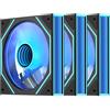 TZMRIT Prism 4Ultra/Prism 4RSUltra RGB PC Fan 120MM 1/3Piece [Infinity Mirror] [1850±10% RPM] 5V3PIN ARGB and 12V4PIN PWM Fan (3, BK, 4Ultra)