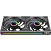 TZMRIT ST-ALL-IN-ONE ARGB PC Fan,Single Frame Fan Unit with Speed Display (2, BK RF, AL)