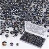 Zocipro 1000Pcs Perline in Vetro di Cristallo Sfaccettato, 4mm/6mm/8mm Trasparente Perle Cristallo Rondella con Scatola, per Braccialetti Bigiotteria Gioielli Fai da Te Collane