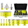 SANLEETEK Punte Diamantate Gres Porcellanato SANLEETEK - Punte per Trapano Diamantate 11pezzi (6/6/8/20/35/50/68/110mm+20mm Fresa+50mm Punta per Smusso+Adattatore) per Ceramica Porcellana Marmo Granito