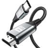 sweguard Cavo USB C a HDMI 2M (4K@60Hz),Cavo USB Tipo C a HDMI 4K UHD Thunderbolt 3/4 compatibile con i Phone 16 15 Pro Max, MacBookPro/Air, iMac, iPad, Galaxy S24 S23 a S8, Surface, Dell, HP