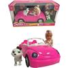 Generico Bambola con Auto Cabrio e Cucciolo Selli Love Beetle con Cucciolo Bambolina con Maggiolone Cabrio Cucciolo Cane e Accessori Bambola con Auto Cabriolet Macchina Decappottabile