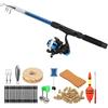 ZythrXLate Canna da Pesca Fibra di Carbonio Kit completo combinato canna da pesca e mulinello 1,8 m con esche girevoli campana galleggiante for capelli for accessori all'aperto per Pesca Mare Fiume