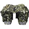 CORHAD Borsa Posteriore per Bici da Montagna in Tela Verde Grande capacità e Design Riflettente per Supporto Posteriore Due Tasche Porta Bottiglia