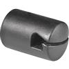 Ycauty Custodia resistente per palo di trampolino per accessori, tappi in plastica di alta qualità per la sicurezza del trampolino, 6 tappi + viti per recinzione da 3,2 cm, nero, 58 x 32 mm,